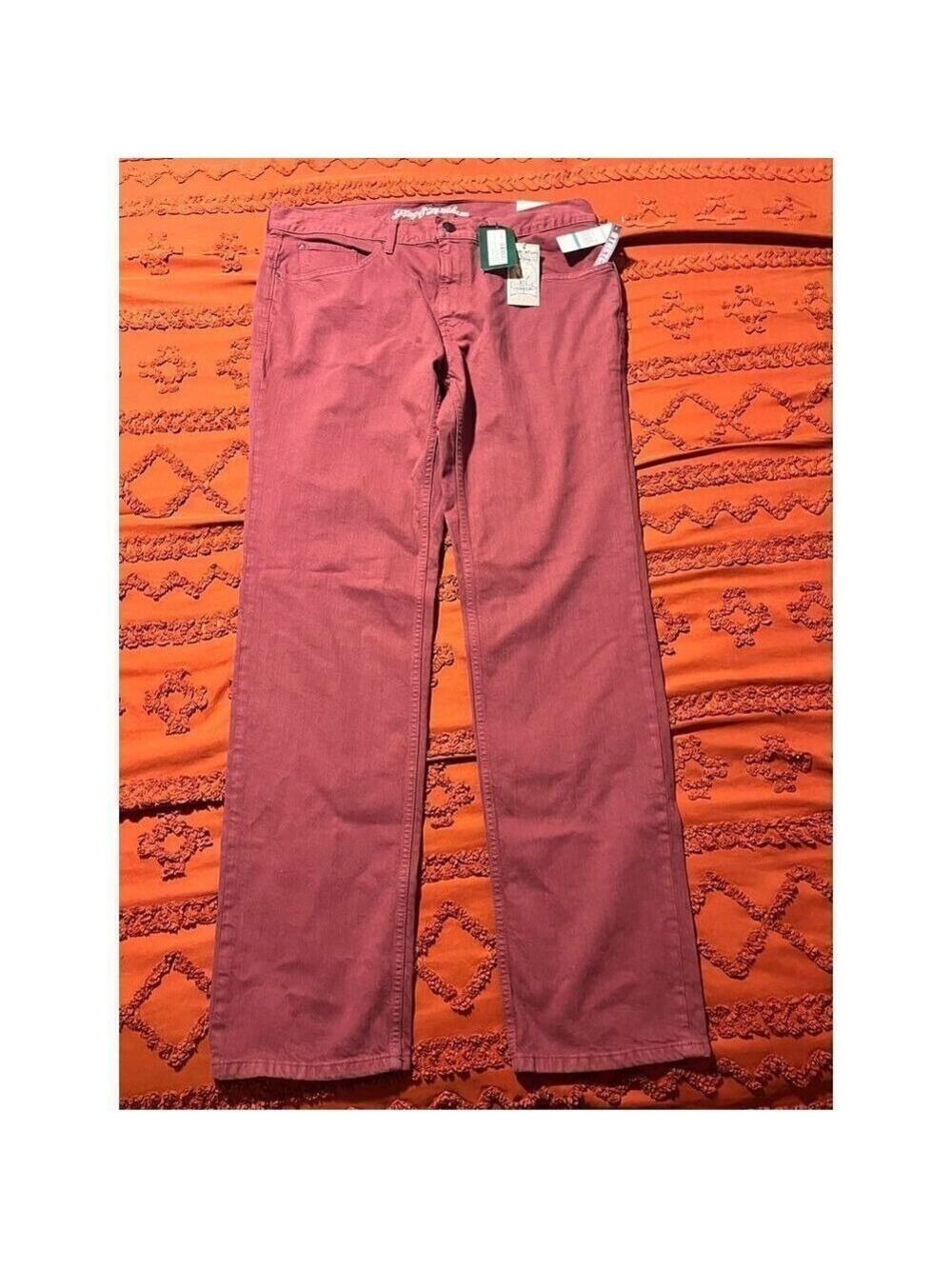 Flag & Anthem jeans Nashville Straight BNWT size 35 34 red - Picture 3 of 13